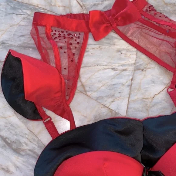 Victoria Secret Sexy Little Things Devil Corset 34B